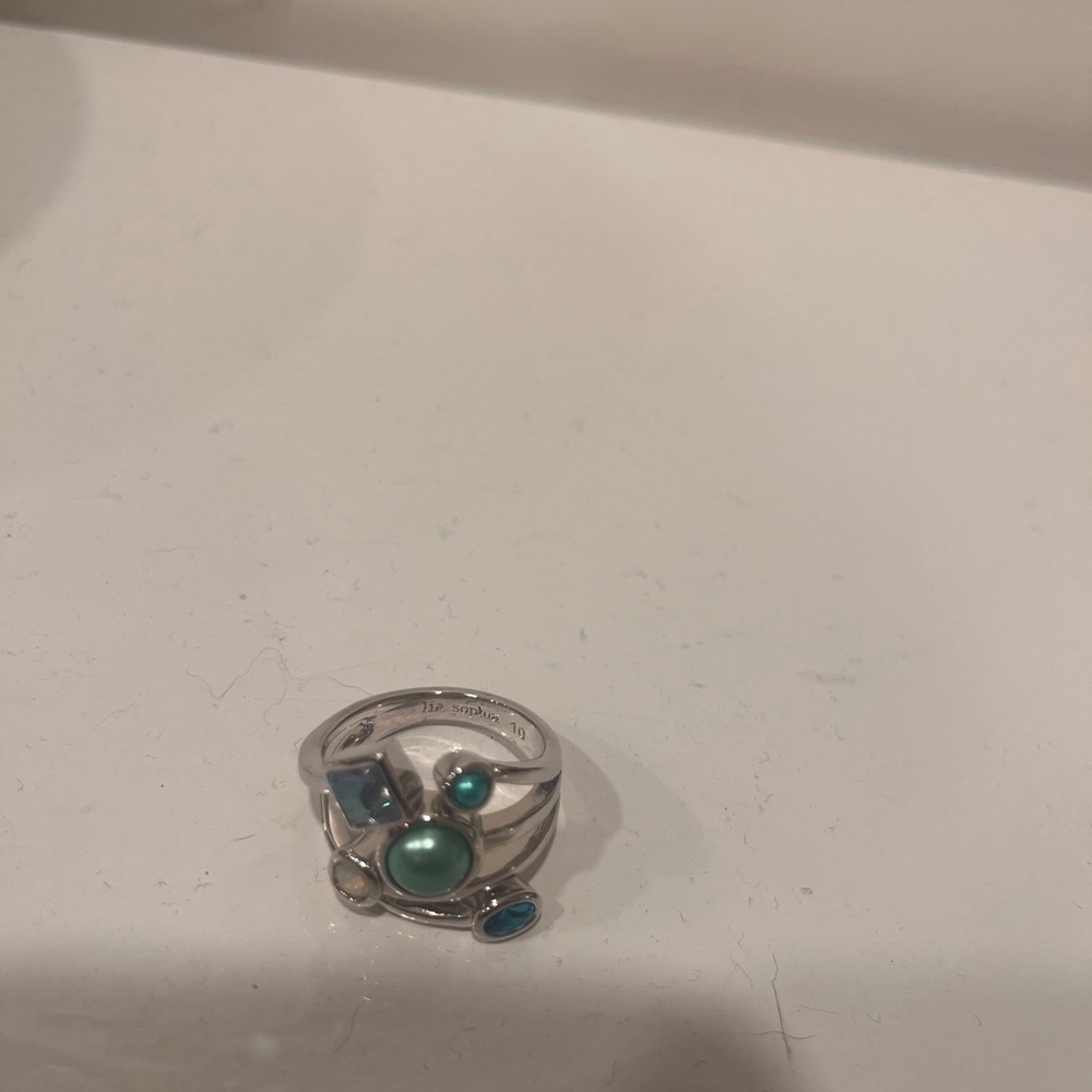 Elegant Multi-Color Gemstone Ring Set - Picture 6 of 6